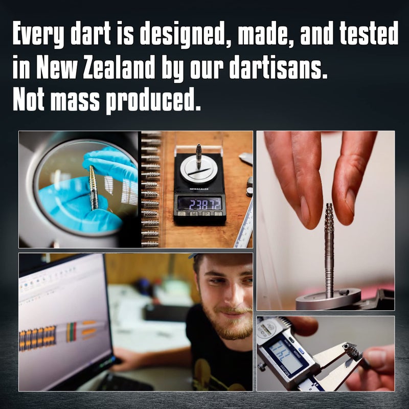 Shot! Darts Zen Budo Steel Tip Dart Set (23g/24g/26g) | 80% Tungsten Barrels | Center Balanced Bomber Shape | Perfect for Beginners | Handcrafted Darts with Flights | Metal Tip | Made in New Zealand - Image 3